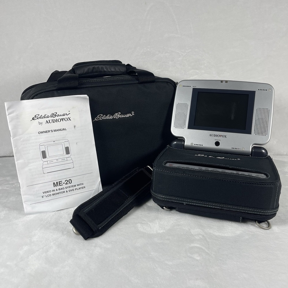 Eddie Bauer Audiovox ME-20 Portable DVD Player 5" LCD Monitor Carry Bag Case